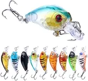 Loopunk 9 PCS Special Spinner Spoon Vibrating Jigging Fishing Lures, Mini Artificial Hard Baits for Trout Bass Freshwater Saltwater Fishing Tackle Gear