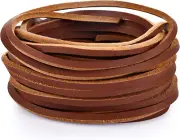 3MM Flat Genuine Leather Cord - Natural Leather Lacing - Strip Cord Br...