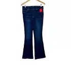 Spanx Flare Jeans Pull On Midnight Dark Wash High Rise Women’s Sz Medium NEW