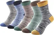 [SUNBVE] Baby Toddler Little Big Girls' Ice Cream Cute Cotton Crew Socks 5 Pack