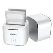 Unitek S1105B Dual-Bay SATA 2.5" SyncStation Docking Station. DAS/ Cloud Storage Center,UASP&SuperSpeed File Transfer, Standalone Hard Drive Duplicator, 2 SATA Slots, Up to 16TB (8TB Per) [S1105B]