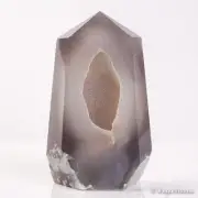 437g113mm Druzy Agate Geode Tower Point Natural Crystal Polished Quartz Healing
