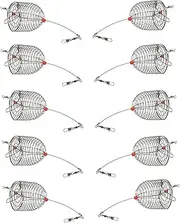 Mimilure 10Pcs/Pk Carp Fishing Bait Trap Cage Feeder Basket Holder Coarse Lure Feeder Carp Fishing Tackle Kit,Size L/M/S Available