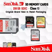 SanDisk SD Card 256GB Memory Ultra or Extreme Pro Class 10 Fast Camera Photo OEM