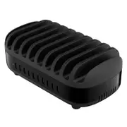 DUK-10P 120W 10 Ports USB Smart Desktop Charging Station USB Hub with Phone & tablet Stand BLACK COLOR