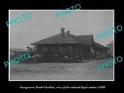 OLD LARGE HISTORIC PHOTO OF GEORGETOWN SOUTH CAROLINA THE RAILROAD DEPOT c1900