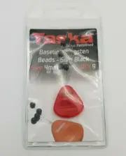 BNIP Taska Silty Black Baseline Tungsten Oval Beads 4mm x9