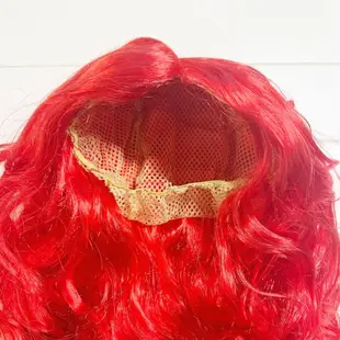 美人魚造型假髮 紅色假髮 萬聖節 假髮 髮飾 人魚公主 cosplay 派對 舞台 表演 道具 女童 童裝 橘魔法 現貨