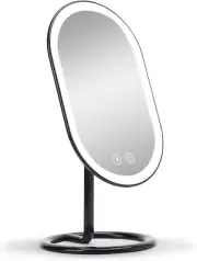 LED Makeup Mirror with 3 Dimmable Light Settings, Cordless & Rechargeable - Illu