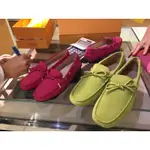 「全新正品」義大利TOD'S 經典麂皮豆豆鞋 粉色女鞋尺寸361/2