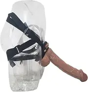 SAHOOSAFETY Strap On Dildo, 30cm Silicone Strap-On Dildos Removable Anal Dildo with Strong Suction Cup Strap-On Penis for Women Men Sex Toys(Brown)