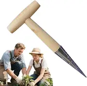 Hole Digger for Planting - Manual T-Handle Seedling Hole Digging Dibbler - Gardening Tools Precision Sowing Plugger for Flowers Vegetables Cucumbers Carrots Backyard Greenhouse