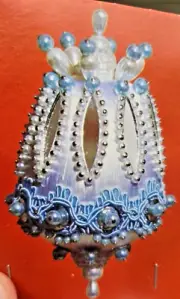York Crafts ELEGANCE Stunning Mirror Sequin Bead Vintage Christmas Ornament Kit