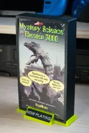 VHS "Now Playing" Black & ACID Display Case! Display YOUR Video Cassette Tapes!
