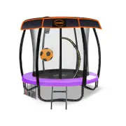 Kahuna Trampoline 6ft With Basketball Set & Roof - Purple