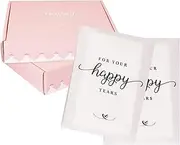 Wedding Tissues Packs for Guests- Set of 80- for Your Happy Tears Tissues- Wedding Favors for Guests – Frosted-Paper – Bulk Individual Tissue Packs & Items for Wedding Welcome Bags by PureRejuva
