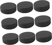 Abaodam 9Pcs Thick Ice Hockey Pucks Black Sports Puck for Training and Practice Remarkable Flatness and Hardness for Accurate Shots for Ice Rink Games