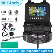 20M/65FT Pipe Inspection Camera 10" Monitor Video Drain Endoscope Sewer Camera