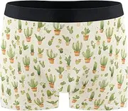 [FRODOTGV] Little Cactus Men's Boxer Briefs Shorts Running Underwear for Men Compression Boxer Para Hombre