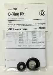 Grex Replacement O-Ring Kit for P645 P645L P650 P650L Pinner - Part # P645KD