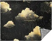 Amooorous Black Gold Cloud Throw Blankets for Couch Throw Cover Sofa Throws 50x70 Inches Blankets & Throws