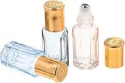 KAILIKETIY 4Pcs Roller Ball Bottles Refillable Perfume Containers Compact Essential Oil Rollers Transparent and Bright