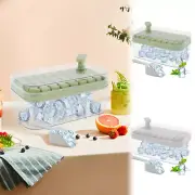 Ice Cube Tray with Lid and Bin 32 Grids Easy Release Ice Cube Mold for bvQoM