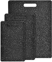 3 Piece Plastic Chopping Board Set, Reversible Cutting Boards for Meat, Vegetables and Fruits, Non Slip, Dishwasher Safe, Lightweight and Shatterproof Kitchen Cutting Mats