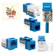 Cat6 Keystone Ethernet Wall Jack Punch Down UTP 45-Degree Easier Termination ...