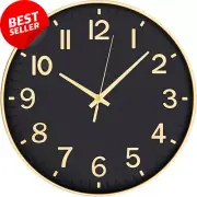 Wall Clock, 12", Silent, Non-Ticking, Modern