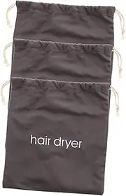 3pcs Canvas Hair Dryer Bag Travel Hair Tool Bag Hair Straightener Bag Makeup Brush Holder Drawstring Bag Hair Tool Travel Case Drawstring Travel Bag Makeup Travel Bag Cloth