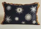 Anthropologie Catherine Martin Starry Night Pillow Black NWT