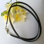 Black Genuine Australian Kangaroo Leather Necklace Custom Length