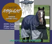 COMFORT ~ROYALE-RANGE~5'6"~ PADDOCK 2000D 300G COMBO HORSE RUG ....