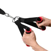 2Pcs Cable Machine Attachment Handles Universal Stretch Tube Pull up Handles