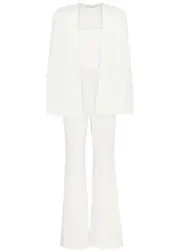 Alice + Olivia Nova Cape Straight-leg Jumpsuit - Ecru 4 (UK8 / S)