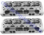 For SB Chevy 350 200cc/65cc Pair Aluminum Bare Cylinder Head Straight Spark Plug