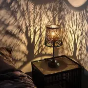 Table Lamp with Dimmer, 3 Levels Dimmable Touch Switch, Black Shadow Table La...