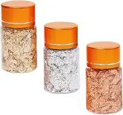 Baluue DIY Nail Art Kit Nail Foil Sticker Gold Silver Copper Foil Flakes for Parties Daily Dec