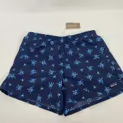 Patagonia Women S Stellar Blue Turtle Shorts Little Flippers Baggies Drawstring