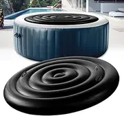 4.7 Ft Inflatable Hot Tub Cover Round Energy Saving Spa Lid Enclosure with Quick and Easy Inflation and Deflation Valve Windproof Rain Insulated Lid Retain Heat and Protect Hot Tub