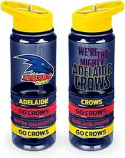 Adelaide Crows AFL Tritan Drink Bottle with Wrist Bands and Flip-up Straw