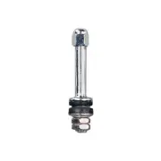 (4) CHROME METAL BOLT IN VALVE STEMS .453" BORE 1.75" LONG ENKEI LOW PROFILE