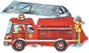 PMU 30 Inch Fire Truck Balloon Mylar Balloon