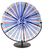 MURANO Art Glass Blue Purple Disc/Sculpture by Cesare Sent Italy Hand Blown New
