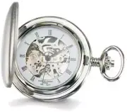 Charles Hubert White Skeleton Dial Pocket Watch