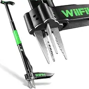 Weed Puller Tool with Long Adjustable Handle (36", 40", & 45"), Quick-Release Weed Ejector Mechanism, Lightweight Aluminum Stand-Up Heavy Duty Weed Remover, 4-Claw Head & Foot Pedal for Easy Weeding