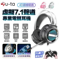 在飛比找momo購物網優惠-【u-ta】虛擬7.1聲道專業電競USB耳機/耳麥A8(電競