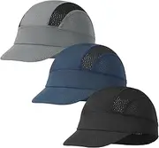[phnydreg] 3Pcs Mesh Cycling Cap Cooling Skull Cap Helmet Liner with Sun Visor for Men Women Running Bike Outdoor Sports Multi, Multi, One Size