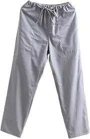 [NTWSHS] Chinese Clothing Men's Martial Arts Pants Chinese Kung Fu Harem Pants Loose Yoga Trousers Cotton Tai Chi Pants,Tang Suit Pants Training Clothing(Gray,4X-Large)